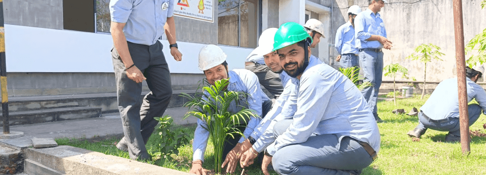 Tree-plantation drive at an SSWL manufacturing plant
